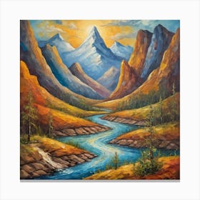 amazing   view  in the  mountain Canvas Print