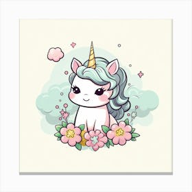 Cute Unicorn 417 Canvas Print