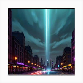 The Night’s Palette Colors of a Vibrant City Canvas Print