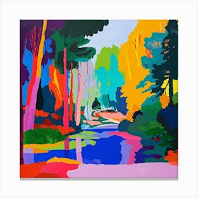 Abstract Park Collection El Retiro Park Madrid Spain 2 Canvas Print