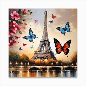 Butterflies In Paris 22 Canvas Print