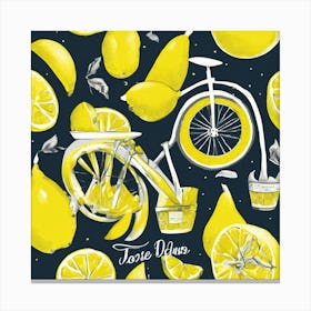 Lemons And Bicycles Canvas Print