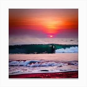 Sunset At The Beach 312 Canvas Print