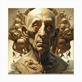 Bust Of An Old Man Canvas Print