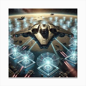 Lunaris Vanguard Holographic Projectors Converted Canvas Print