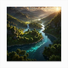 Sunrise In The Mountains 55 Canvas Print