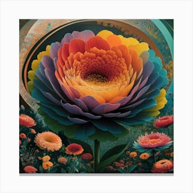 Rainbow Flower Canvas Print