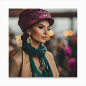 Woman In A Turban Canvas Print