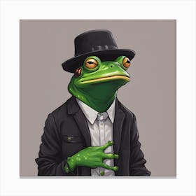Frog In A Suit Canvas Print
