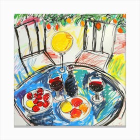 Wine Lunch Matisse Style 5 Canvas Print