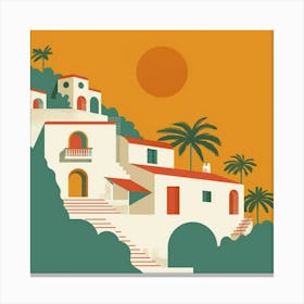 Mediterranean Village Canvas Print