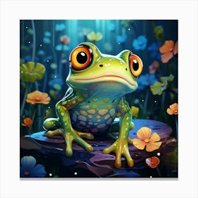 Frog In The Forest Canvas Print