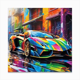 Colorful Lamborghini 1 Canvas Print
