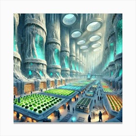 A Futuristic Sci Fi Depiction Of The Glacial Sanct Canvas Print