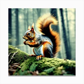 Squirrel In The Forest 219 Canvas Print