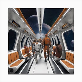 Space Train 8 Canvas Print