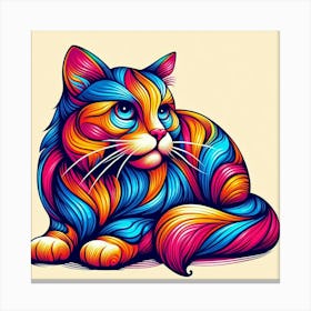 Colorful Cat 7 Canvas Print