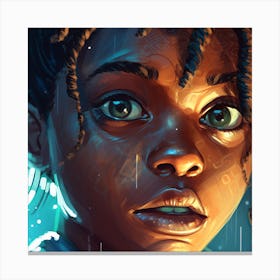 Girl With Dreadlocks 1 Canvas Print