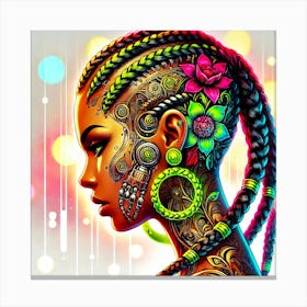 Afrofuturism Portrait 1 Canvas Print