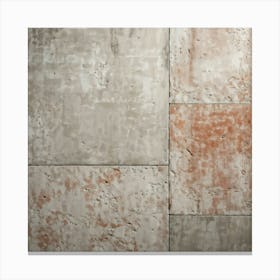 Aged Concrete Texture Embracing Retro Brickwork Pattern Varying Shades Of Faded Terracotta And Weat (2) Canvas Print