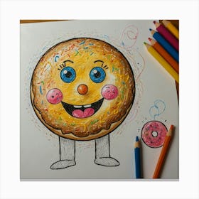 Donut Drawing 1 Canvas Print