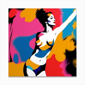 'Nude'female form splash over Canvas Print