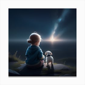 Galactic Pals: A Childhood Journey Canvas Print