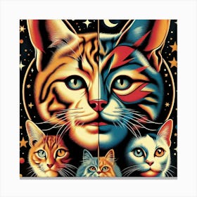 Glamour Paws: The Iconic Fusion 1 Canvas Print