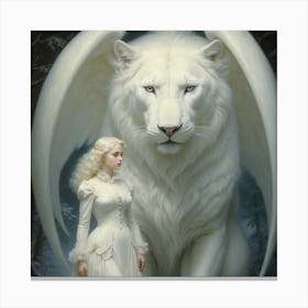 White Lion Canvas Print