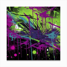 Graffiti Splatters Canvas Print