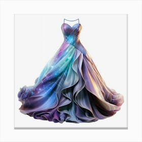 Princess Rainbow Dress Canvas Print