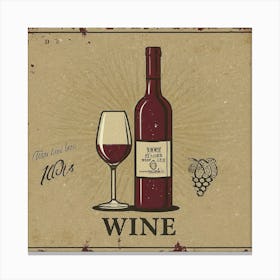 Vintage Wine Poster Canvas Print