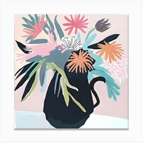 Flowers In A Vase Abstract Painting 1 Canvas Print