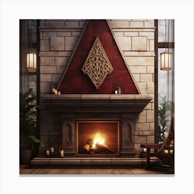 Fireplace 2 Canvas Print