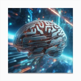 Futuristic Brain 25 Canvas Print