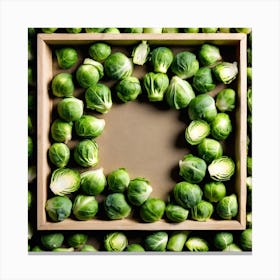 Brussels Sprouts In A Frame Canvas Print