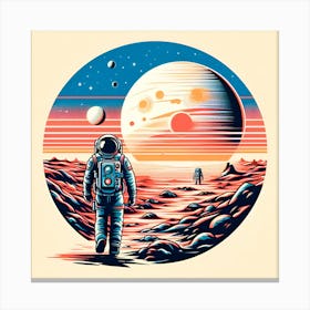 Astronaut On Mars Canvas Print