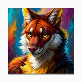 Fox Painting Canvas Print