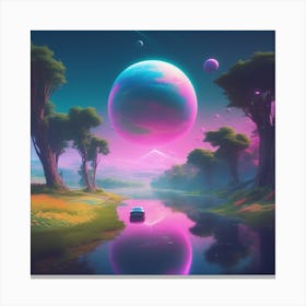 Space Landscape 10 Canvas Print