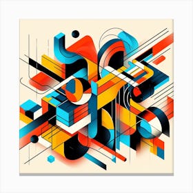 Abstract Geometric Painting  Canvas Print