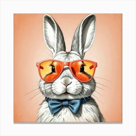 Rabbit In Sunglasses 8 Canvas Print