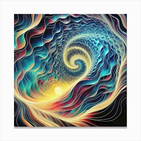 Interstellar laser light line pattern abstract art 2 Canvas Print