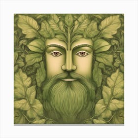 Green Man Of Folklore Canvas Print