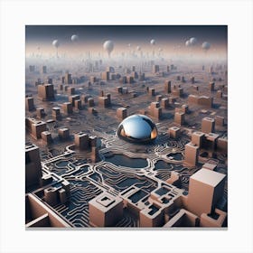 Futuristic Cityscape 4 Canvas Print