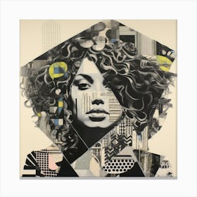 Woman With Curly Hair Canvas Print