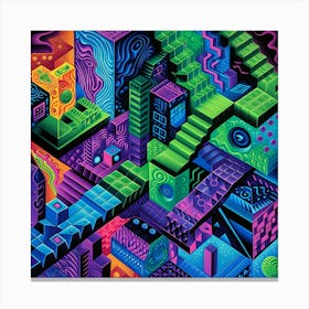 Psychedelic City 4 Canvas Print