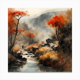 Japanese Landscape Painting (22) 1 Canvas Print