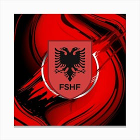 Albania National Football Team Logo Wall Art 7 Canvas Print