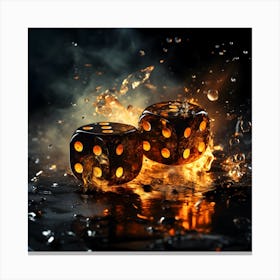 Dices On Fire Canvas Print