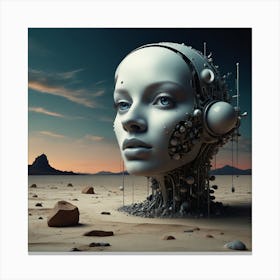 woman Head Canvas Print